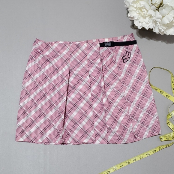 Fox Dresses & Skirts - Fox Racing Plaid pink mini skirt size small